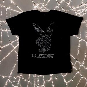 playboy spiderweb tee